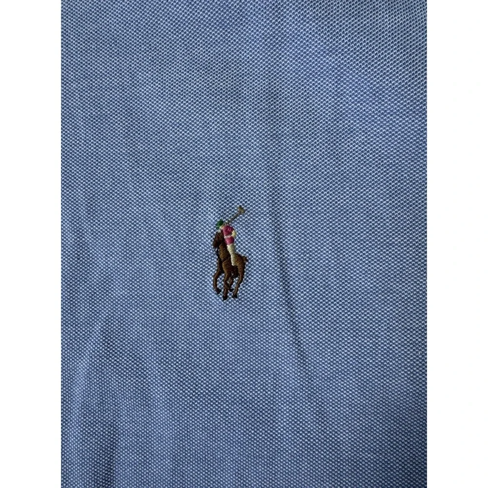 Ralph Lauren Knit Oxford Cotton Polo In Blue, Size 3XB